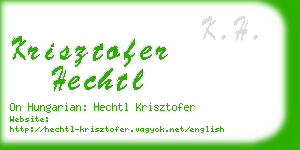 krisztofer hechtl business card